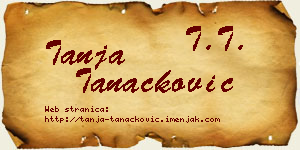 Tanja Tanacković vizit kartica
